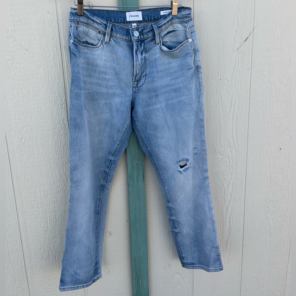 Frame Denim Le High Straight Winslow Distressed Jeans Women's Size 27